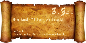 Bockmüller Zsinett névjegykártya